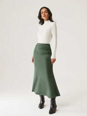 NWT OGL MERMAID MAXI SKIRT IN MOSS